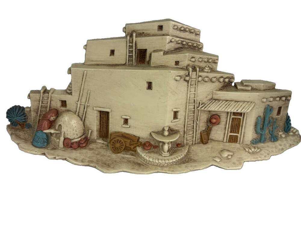 Vintage Burwood Products 3291-2A Pueblo Adobe Hacienda Wall Hanging Vtg 12”x6”